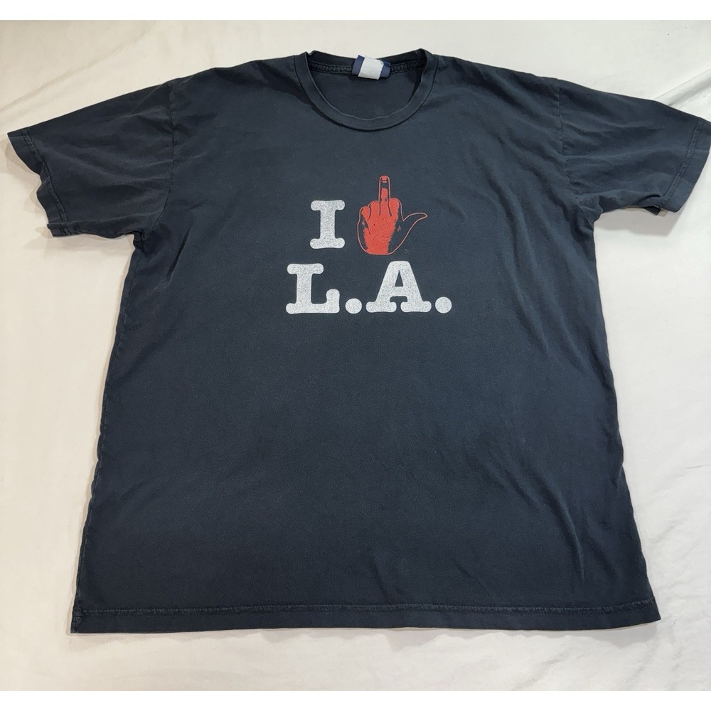 I Love LA T Shirt Parody "Middle Finger" Made In USA Size Large